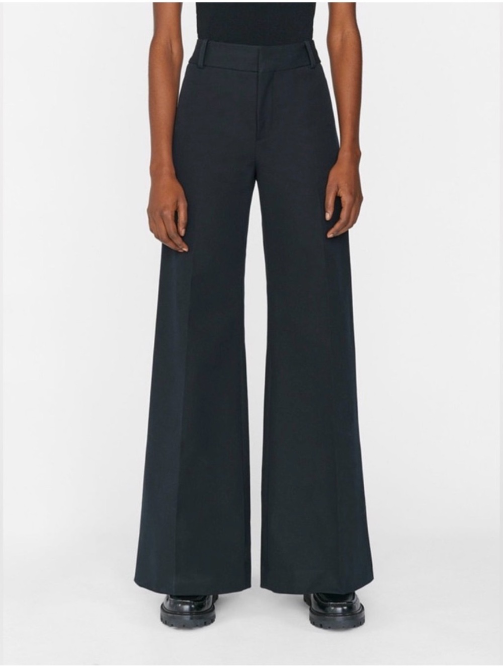 NEW FRAME Le Palazzo Wide leg Trouser in black - Picture 6 of 12